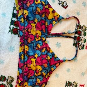 Multicolor Duck Print Women's Bra